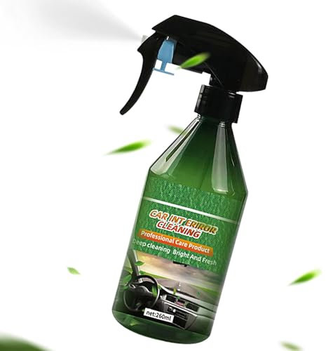 Nettoyant intérieur de voiture – Spray de nettoyage pour tissus d'ameublement et cuir | Tableau de bord, sièges, tapis de sol, plafond, panneaux de porte, détachant de tissu, fournitures de détails de