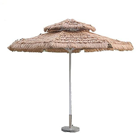 Hawaii Parasol en paille de chaume pour piscine, terrasse, jardin, cour et plage