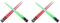Puthernm Light Up LightSaber Chopsticks Set, 4 Pairs, Red Green