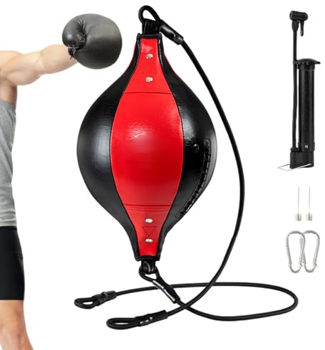 Sac Double Extrémité | Boule De Boxe Portable,Sac Double Extrémité En Cuir PU Portable Pour Entraînement Coordination Abdominale Maison Jardin