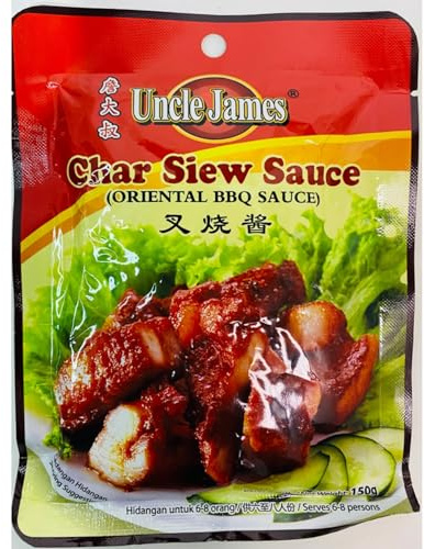 UNCLE JAMES Char Siew (Oriental BBQ Sauce) Sauce Miel-Sucrée 150g/Sachet -Livraison Gratuite France (1 sachet)