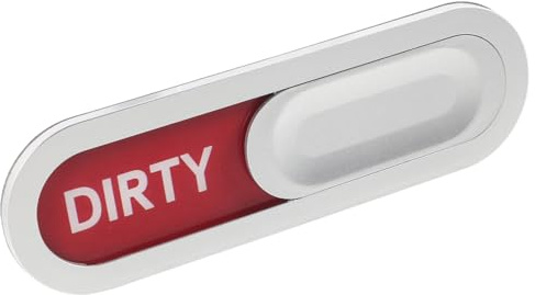 FIXOSHEE Doppelseitiger Geschirrspüler Magnet mit Schieberegler zur Anzeige Sauber oder Schmutzig Abs Acryl Material Modernes Design für Küchenreinigung
