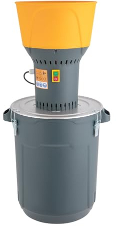 1300W Elektrische Getreidemühle mit 5 Sieben für Getreide Gewürze Kaffee, 1300W Schrottmühle für Haushalt Bäckerei Tierfutter Mahlwerk Großkapazität Kupfermotor (50L)