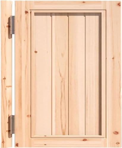 WaiDXn Puertas de café de Madera Natural, Puerta Doble abatible y de Cierre automático, Puerta divisoria Interior y Exterior for Puerta de Entrada y Patio(W 55cm (21 5/8))