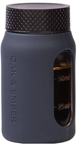 Flight Flask 100ml Hip Flask for Alcohol | Leakproof Glass Hip Flask with Protective Case | Small Pocket Flask for Men & Women | Whisky Travel Flask & Mini Spirit Bottle (Navy Blue)