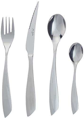 Jean Dubost Créations 72220.24 Ménagère 24 Pièces Slim Acier Inox, Argenté