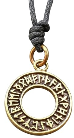 Drachensilber Runen Anhänger Schmuck Halskette Bronze inkl. Variables Band Rune älteres Futhark Talisman Kettenanhänger