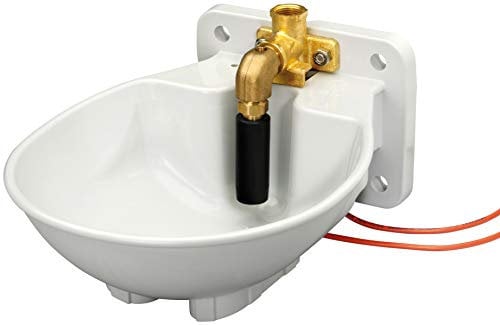 Lister Heizbares Tränkebecken SB 22 H BACTO® PROTECT mit Heizkabel 230 Volt / 33 Watt (Frostschutz bis ca. -20°C) - mit Pendelventil 230 Volt - Tränke Kuh Kühe Rinder Pferd Pferde Stall