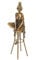 Moritz Bronzefigur Bronze Figur Statue Skulptur Frau Dame Barhocker Antik Stil H 27,8cm