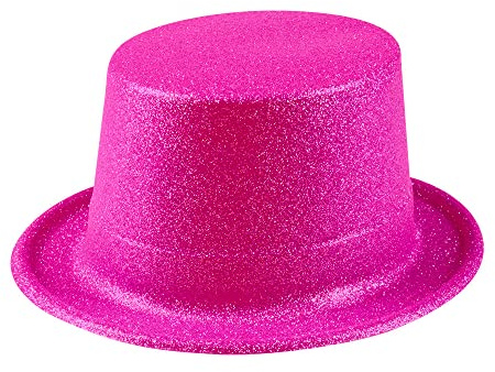 Boland 04258 Glitter Hat, Unisex, Adult, Pink, One Size