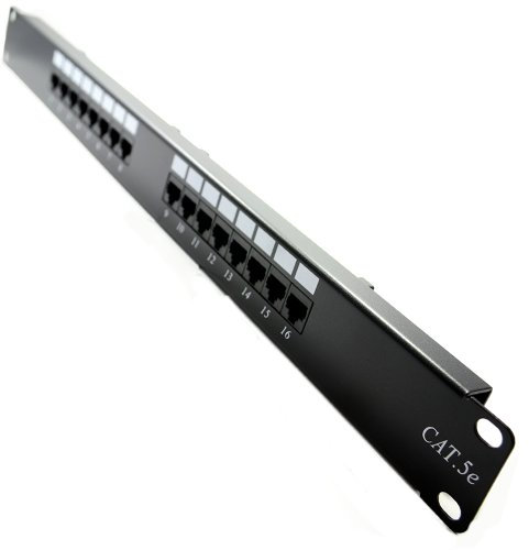 kenable HQ Cat5E Cat 5E RJ45 Patch Panel Rack Mountable 16 port [UL]