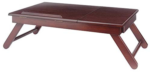 Winsome Alden - Bandeja para Cama de Madera de Nogal