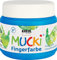 KREUL 23108 - Mucki leuchtkräftige Fingerfarbe, 150 ml in blau, auf Wasserbasis, parabenfrei, glutenfrei, laktosefrei und vegan, auswaschbar, vermalbar mit Pinsel, Schwamm, Spachtel und Fingern