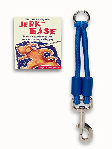 JERKEASE Bungee HundeleinenBefestigung – patentierter Stoßdämpfer schützt Sie und Ihren Hund – funktioniert mit jeder Leine und Halsband (oder Geschirr) – EIN Muss für einziehbare Leinen – klicken