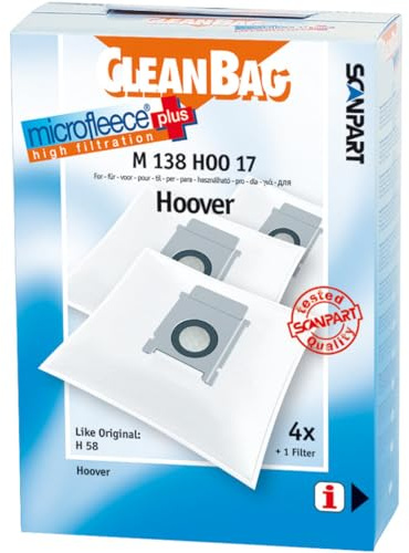 CleanBag M 138 HOO 17 Staubbeutel, passend für H 58, H 63, Weiß