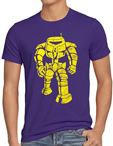 style3 Sheldon Walking Robot Herren T-Shirt, Größe:XXL;Farbe:Lila