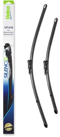 VALEO Silencio Escobilla - VF416 - Kit de Alto Rendimiento, Visibilidad Superior en Carretera, Fácil Instalación, Hojas Planas Originales de 700mm/550mm - Delanteras - Juego de 2 Escobillas - 574329