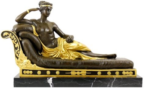 Kunst & Ambiente - Antonio Canova - Pauline Bonaparte - Venus Victrix - Skulptur - Bronzefigur - Statue - Wohndeko