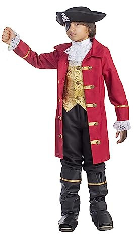 Dress Up America Piratenkostüm für Kinder - Captain Hook Anziehkostüm für Jungen - Piratenset für Kinder