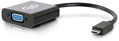 C2G USB Adapter, Video Adapter, USB C to VGA, Black, Cables to Go 29471