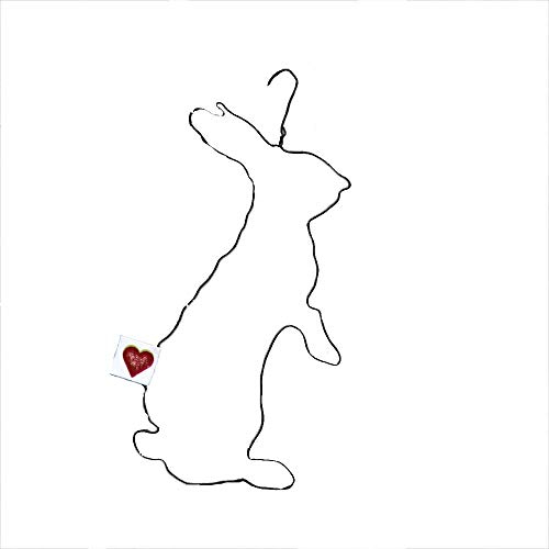 Frühlings Draht Ornament Hase-Herz