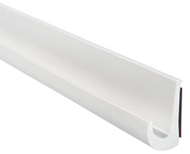 Trim-Lok Drip Rail, White – 1/2” Height, 25’ Length – PVC Plastic Rain Gutter for Cars, Vans, and RVs, Easy to Install Flexible Drip Rail Molding to Control Water Runoff, Durable 3M Tape Included