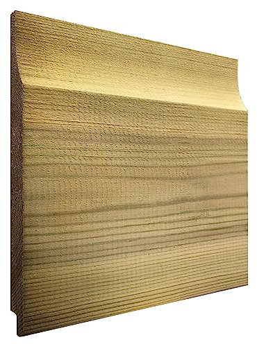 Tongue and Groove Shiplap Cladding Boards for Sheds, Garden Offices, and More, Heavy Duty Timber Planks, Pressure-Treated and Weather Resistant (1.8m) - Ruby