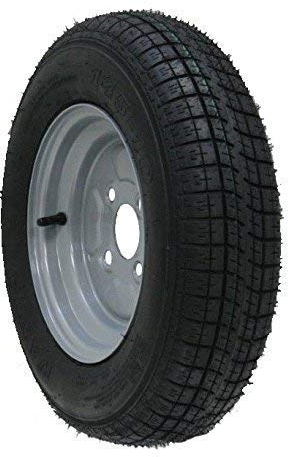 Ein 10 Zoll Anhängerrad und Reifen 145R10 radial 430kgs 84 / 82N 4 Bolzen 100mm PKD