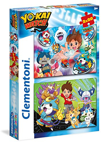 Clementoni – Puzzle 2 x 20 Teile Yo-Kai-Uhr