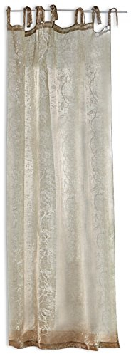 Loberon Maidolen, Toile de Jouy, französischer Chic, Vorhang mit floralem Muster, Landhaus-Stil, Sichtschutz, leinen