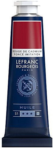 Lefranc Bourgeois Huile Fine 40ml Rouge De Cadmium Fonce Imitation