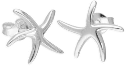 Sterlingsilber Klein Seestern Ohrstecker