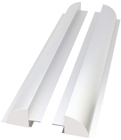 Set of 2 aluminium solar panel side brackets/spoilers for fitting solar panels to motorhomes, caravans, boats or roofs