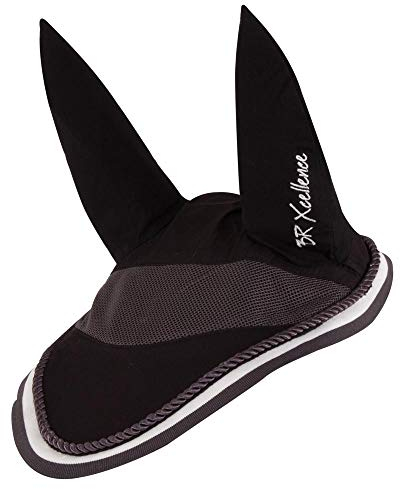 BR Fliegenhaube Fliegenohren Fliegenschutz Xcellence elastische Ohren (Vollblut, Schwarz)