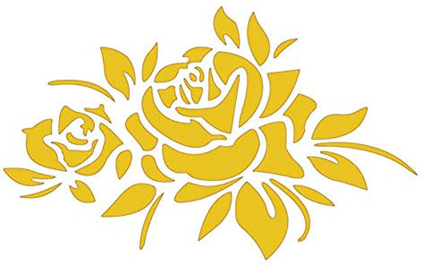 Auto Aufkleber, Rose Flower Car-Styling Fahrzeugkarosserie Fenster Reflektierende Abziehbilder Aufkleber Dekor Gelb