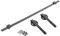 SOTECH Ferrure de porte coulissante LOFT 2 m noir Rail de roulement en 2 parties avec galets de roulement Ø 120 mm Système de porte coulissante avec sécurité anti-décrochage