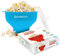 Cuenco plegable de silicona para palomitas de maíz de aire caliente de microondas con tapa y asas (Aqua)