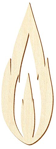 Holz Kerzenflamme V1 - Deko Basteln 5-50cm, Pack mit:1 Stück, Höhe:41cm hoch