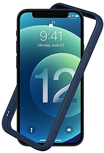 RhinoShield Bumper Case kompatibel mit [iPhone 12/12 Pro] | CrashGuard NX - Stoßdämpfende Schutzhülle im schlanken Design - 3.5 Meter Fallschutz - Marineblau