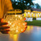Lanterne Solari da Esterno, Ovker 1 Pezzi 30 LED Lampada Solare Giardino Esterno, Lanterna Solare a LED da Decorazione in vetro, Luci Solari Impermeabili per Festa,Terrazza,Natale(Bianco Caldo)