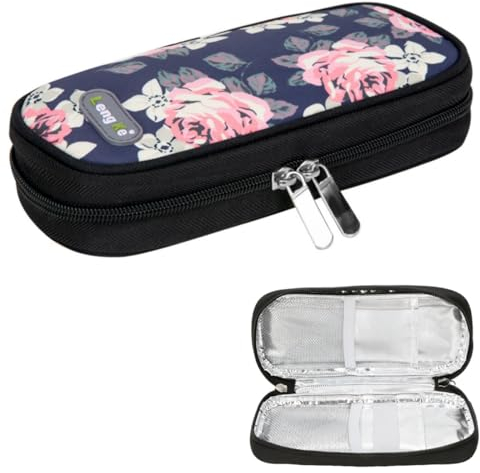 YOUSHARES Pochette Isotherme Insuline -trousse isotherme medicament- Sac Isotherme à Insuline pour Stylo d'insuline et les autres Accessoires Medicaux pour Diabétique(Sac Uniquement, Fleur)