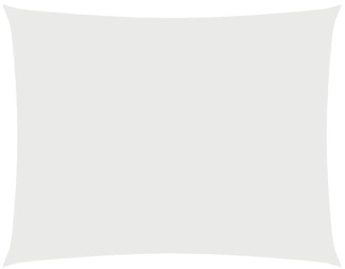 vidaXL Toldo Parasol Lona Protector Solar Sombra de Patio Jardín Terraza Balcón Parque Exterior de Vela Rectangular de Tela Oxford Blanco 2x3,5 m