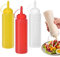 smatime 3 x Condiment Bottles, Sauce Bottle, 8 oz Squeeze Bottles, Soft Plastic Bottle, for Painting, Baking, Ketchup, Olive Oil 250 ml