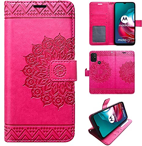 betterfon Hülle Kompatibel mit Motorola Moto G10 / G20 / G30 | Klapphülle Schutzhülle mit Kartenfächer Kompatibel für Moto G10 / G20 / G30 | Magnetverschluss Flip Case | Pink