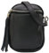 SH Leder Damen Handytasche Umhängetasche Geldbörse Multifunktion Beutel Schultertasche aus Echtleder Verstellbar Schultergurt Handy bis 6.9 Zoll 14x19.5cm Emma G328 (Schwarz)
