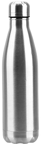 DIYWORK Water Bottle Silver Outdoor Travel Sports Water Bottle Single Wall Stainless Steel (1000ml)