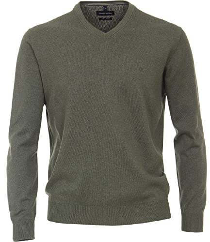 CASAMODA Herren Pullover mit V-Ausschnitt unifarben Elastischer Bund