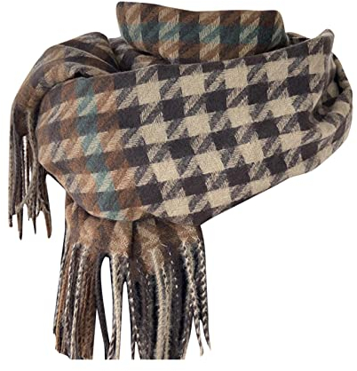 Damen Schal Winter Kariert Groß Karo Herbst Winter Halstuch Weich Warm Winterschal XXL Lang Frauen Elegant Plaid Kuschelig Deckenschal Schlupfschal Scarf Hijab