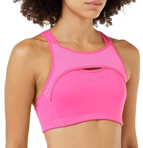 Champion Damen Shock Absorber New Active Crop Top Sport-BH, Undurchsichtige, Rose, S