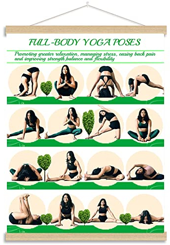 Luxuriöses Dehnungs-Poster für Workout, Yoga, Posen, Leinwand, Yoga, Geschenk, 30,5 x 40,6 cm